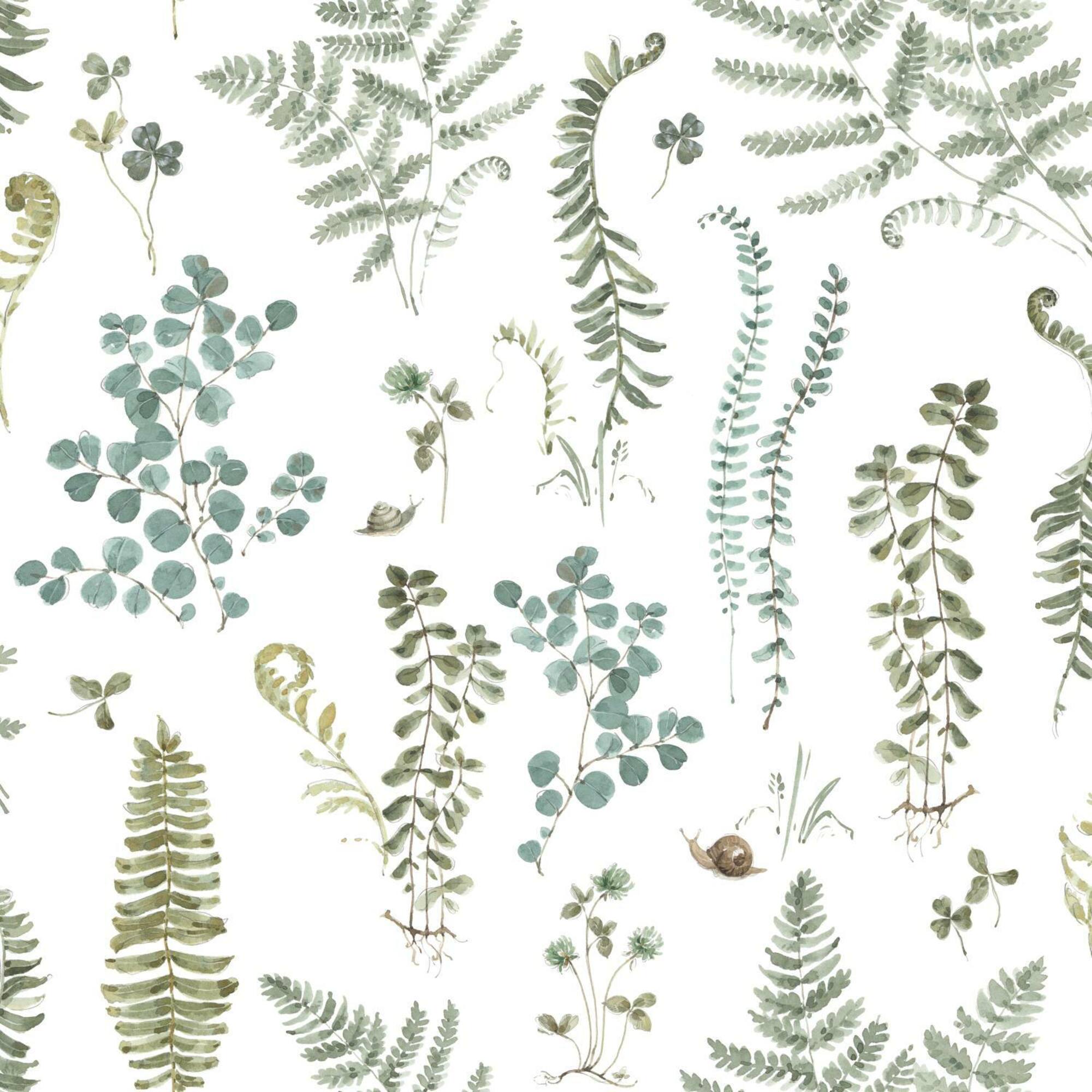 RoomMates White Fern Study Peel & Stick Wallpaper